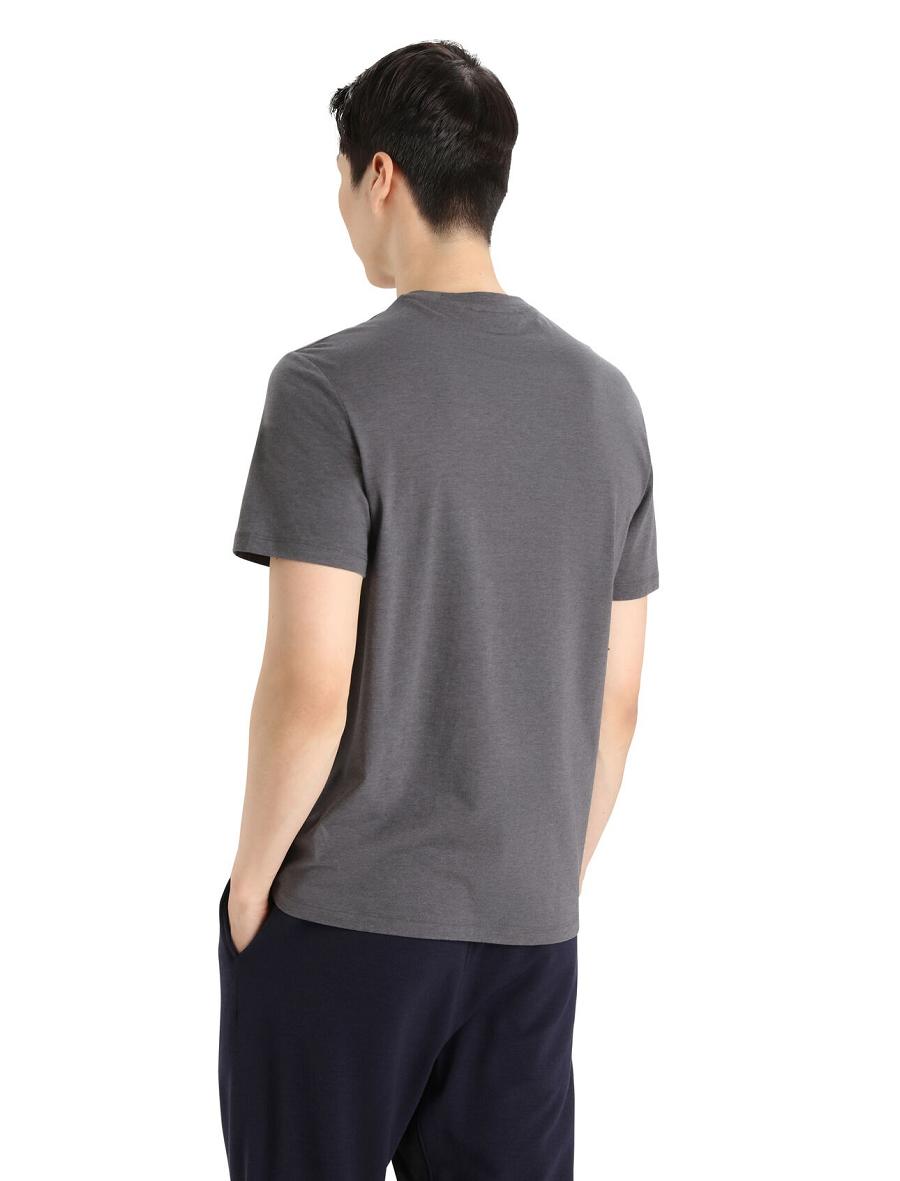 Monsoon Icebreaker Merino Central Classic Short Sleeve Men's T Shirts | AU 1144HAPK